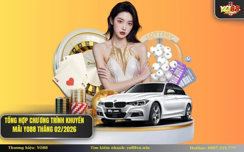 Tổng hợp chương trình khuyến mãi Yo88 tháng 022026