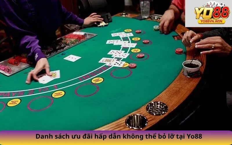 Danh sách ưu đãi hấp dẫn không thể bỏ lỡ tại Yo88